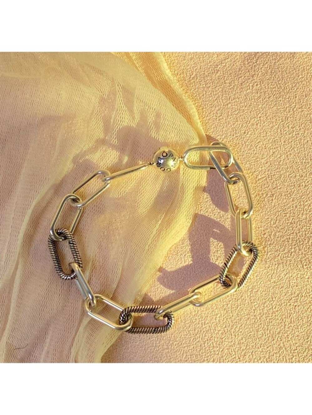 Pandora paperclip chain bracelet     NEWlength21cm - Picture 2 of 3